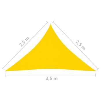 Sonnensegel Oxford-Gewebe Dreieckig 2,5x2,5x3,5 m Gelb