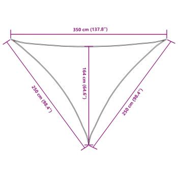 Sonnensegel Oxford-Gewebe Dreieckig 2,5x2,5x3,5 m Gelb
