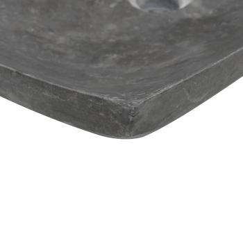 Waschbecken 50x35x12 cm Marmor Schwarz