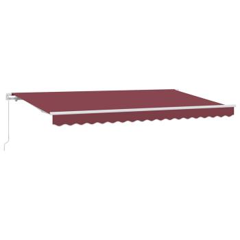 Einziehbare Markise Bordeauxrot 400 x 200 cm Stoff