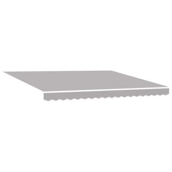 Einziehbare Markise Hellgrau 400 x 350 cm Stoff und Aluminium
