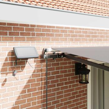 Einziehbare Markise Hellgrau 450 x 300 cm Stoff