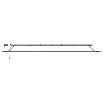 Einziehbare Markise Hellgrau 600 x 300 cm Stoff