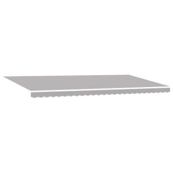 Einziehbare Markise Hellgrau 600 x 350 cm Polyester und Stahl