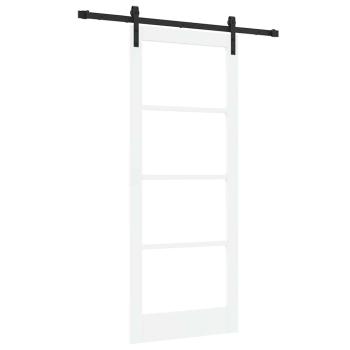 Schiebetür ORKDAL Weiß 83 x 202 cm Massivholz Kiefer und Glas