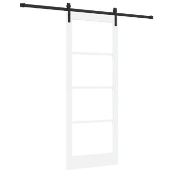 Schiebetür ORKDAL Weiß 83 x 211 cm Massivholz Kiefer und Glas