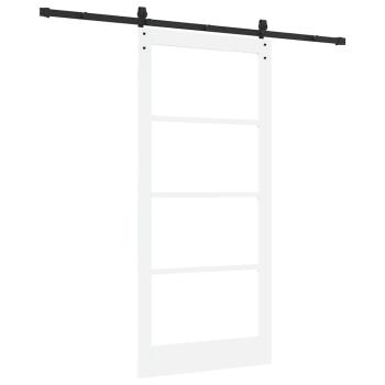 Schiebetür ORKDAL Weiß 93 x 202 cm Massivholz Kiefer und Glas