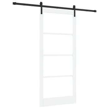 Schiebetür ORKDAL Weiß 93 x 211 cm Massivholz Kiefer und Glas