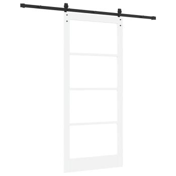 Schiebetür ORKDAL Weiß 93 x 211 cm Massivholz Kiefer und Glas