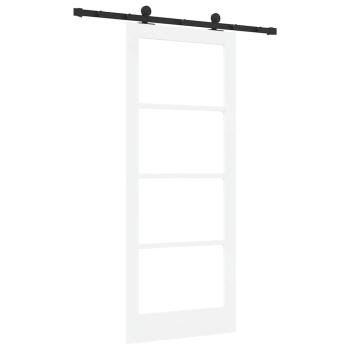 Schiebetür ORKDAL Weiß 83 x 202 cm Massivholz Kiefer und Glas