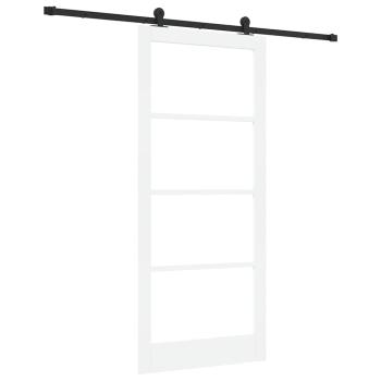 Schiebetür ORKDAL Weiß 93 x 211 cm Massivholz Kiefer und Glas
