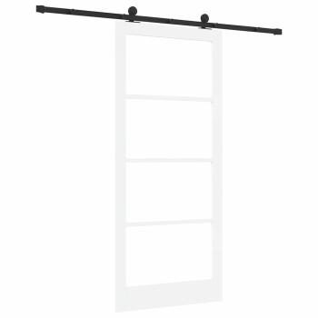 Schiebetür ORKDAL Weiß 93 x 211 cm Massivholz Kiefer und Glas