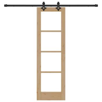 Schiebetür ORKDAL Natürlich und Schwarz 61 x 198,5 cm