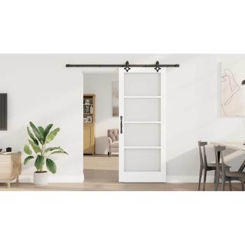 Schiebetür ORKDAL Weiß und Schwarz 83 x 202 cm