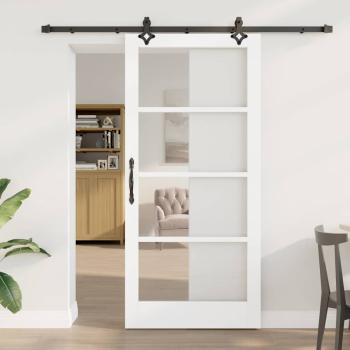 Schiebetür ORKDAL Weiß und Schwarz 93 x 202 cm