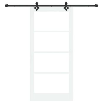 Schiebetür ORKDAL Weiß und Schwarz 93 x 202 cm