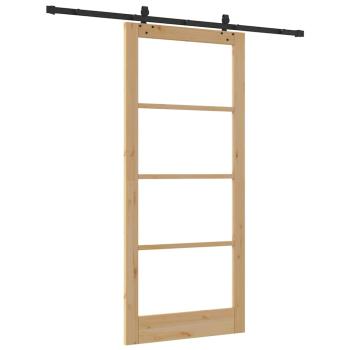 Schiebetür ORKDAL Natürlich und Schwarz 93 x 211 cm