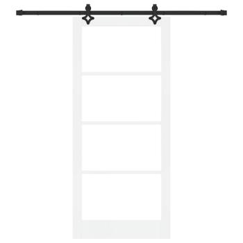 Schiebetür ORKDAL Weiß und Schwarz 93 x 211 cm