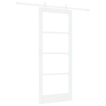 Schiebetür Weiß 83 x 202 cm Massivholz Kiefer und Glas