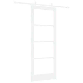 Schiebetür Weiß 83 x 211 cm Massivholz Kiefer und Glas