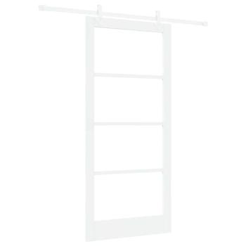 Schiebetür Weiß 93 x 202 cm Massivholz Kiefer und Glas