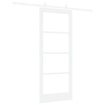 Schiebetür Weiß 83 x 202 cm Massivholz Kiefer und Glas