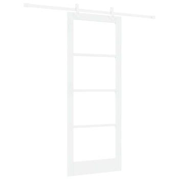 Schiebetür Weiß 83 x 211 cm Massivholz Kiefer und Glas