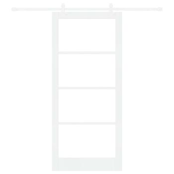 Schiebetür Weiß 93 x 211 cm Massivholz Kiefer und Glas