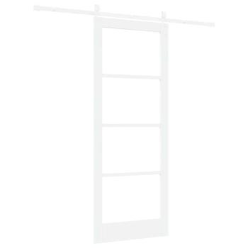 Schiebetür Weiß 83 x 211 cm Massivholz Kiefer und Glas