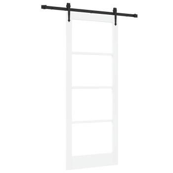 Schiebetür ORKDAL Weiß 83 x 211 cm Massivholz Kiefer und Glas