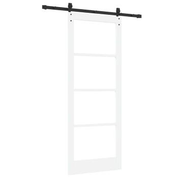Schiebetür ORKDAL Weiß 83 x 211 cm Massivholz Kiefer und Glas