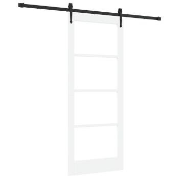 Schiebetür ORKDAL Weiß 83 x 202 cm Massivholz Kiefer und Glas