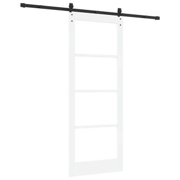 Schiebetür ORKDAL Weiß 83 x 211 cm Massivholz Kiefer und Glas