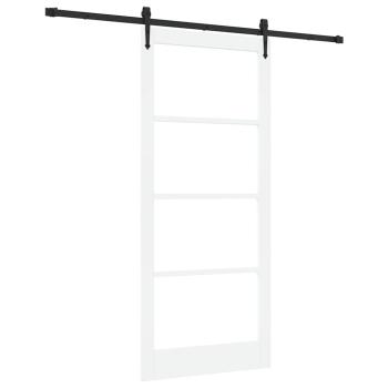 Schiebetür ORKDAL Weiß 93 x 211 cm Massivholz Kiefer und Glas