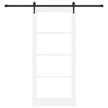 Schiebetür ORKDAL Weiß 93 x 211 cm Massivholz Kiefer und Glas
