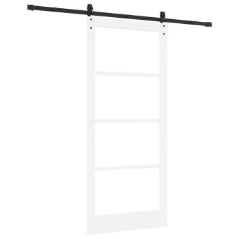 Schiebetür ORKDAL Weiß 93 x 211 cm Massivholz Kiefer und Glas