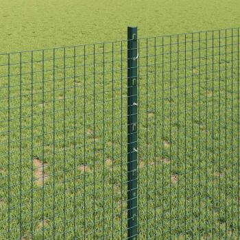 Geschweißter Drahtzaun mit Pfosten 25 x 1 m Verzinkter Stahl