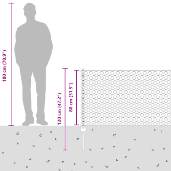 Zaun mit Pfosten Grün