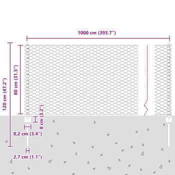 Zaun mit Pfosten Grau