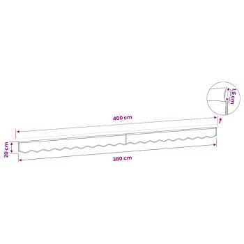Markisenvolant Creme Gestreift 400 cm
