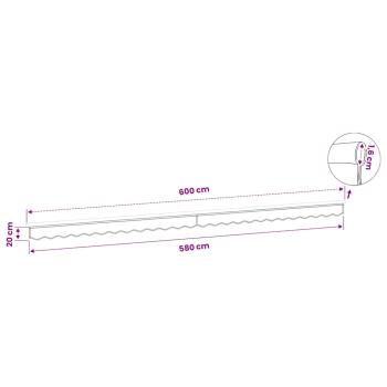 Markisenvolant Creme Gestreift 600 cm