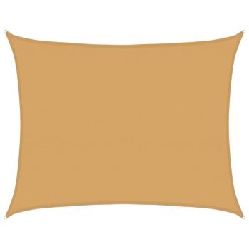 Sonnensegel 160 g/m² Rechteckig Sandfarben 6x7 m HDPE
