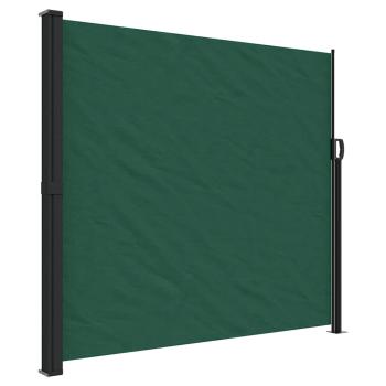 Seitenmarkise Ausziehbar Dunkelgrün 180x500 cm