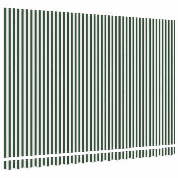 Ersatzbespannung für Markise 4,5x3 m Grün & Weiß gestreift
