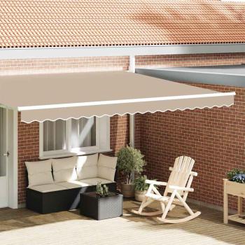 ARDEBO.de - Ersatzvolant für Markise für 4,5 m Beige Polyester