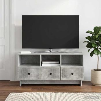 ARDEBO.de - TV-Schränk Betongrau 102 x 34,5 x 50 cm Holzwerkstoff