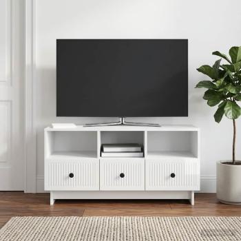 ARDEBO.de - TV-Schränk Hochglanz Weiß 102 x 34,5 x 50 cm Holzwerkstoff
