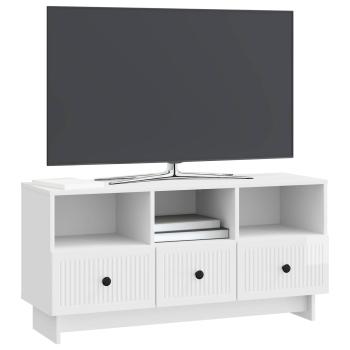 TV-Schränk Hochglanz Weiß 102 x 34,5 x 50 cm Holzwerkstoff