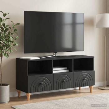 ARDEBO.de - TV-Schränk 102 x 34,5 x 50 cm Schwarz Holzwerkstoff