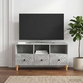 ARDEBO.de - TV-Schränk 102 x 34,5 x 50 cm Betongrau Holzwerkstoff